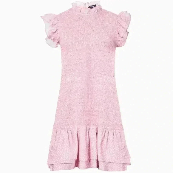 NWT French Connection Elao Verona Crepe Smocked Dress Size Medium - Picture 1 of 9